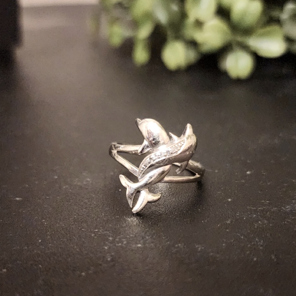 Silver Dolphin Ring